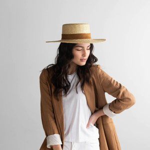 GiGi Pip Capri Short Boater Hat SMALL